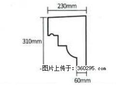 产品分解图型 - 檐口线，型号：SX311-YK-3，规格：230x310mm(3) - 日喀则三象EPS建材 rkz.sx311.cc